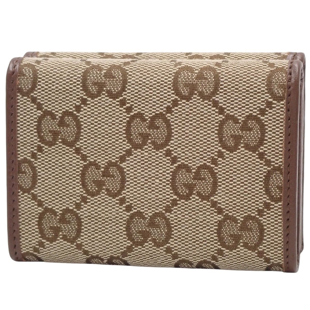 GUCCI グッチ GGキャンバス ザ ハッカー プロジェクト ネオ クラシック ウォレット コンパクト財布 バレンシアガコラボ ベージュ ブラウン茶 シルバー金具 681708 レディース アラモード