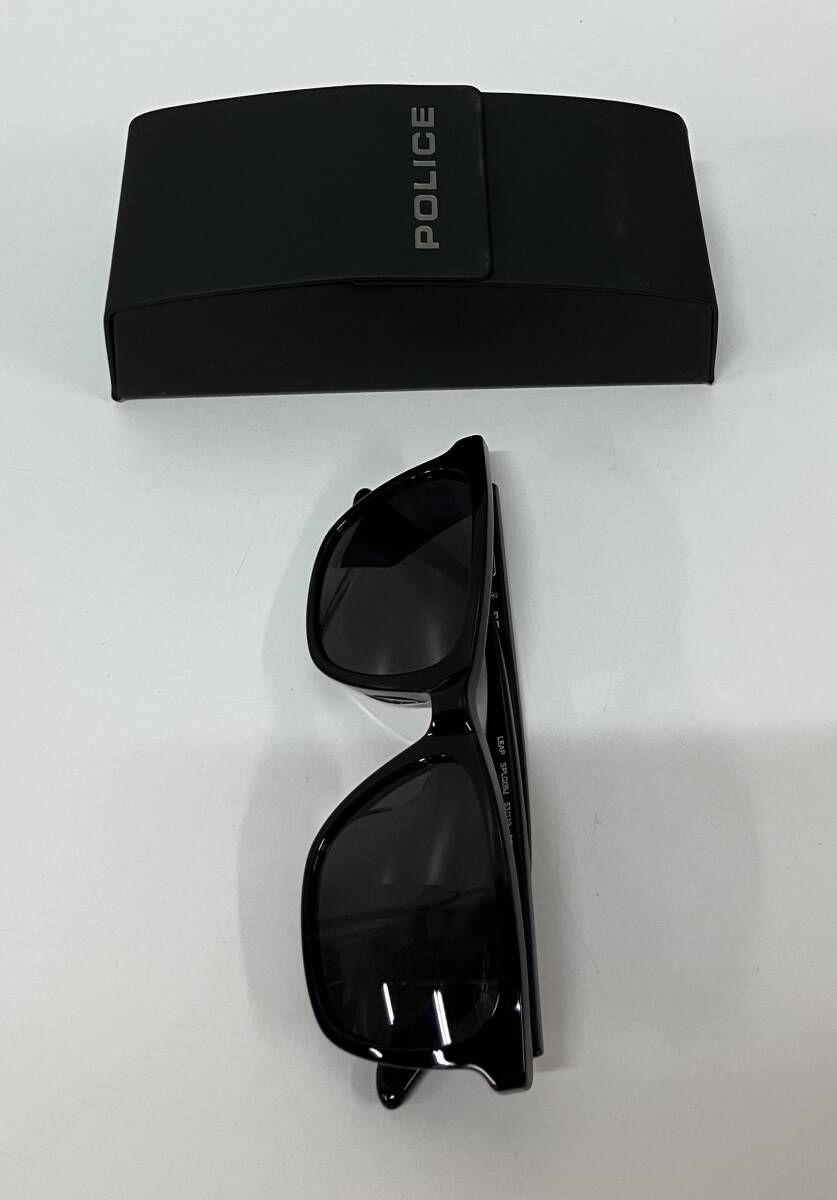 POLICE ポリス LEAP SPLQ 09 J サングラス ウェリントン ブラック ケースあり 取扱説明書付き