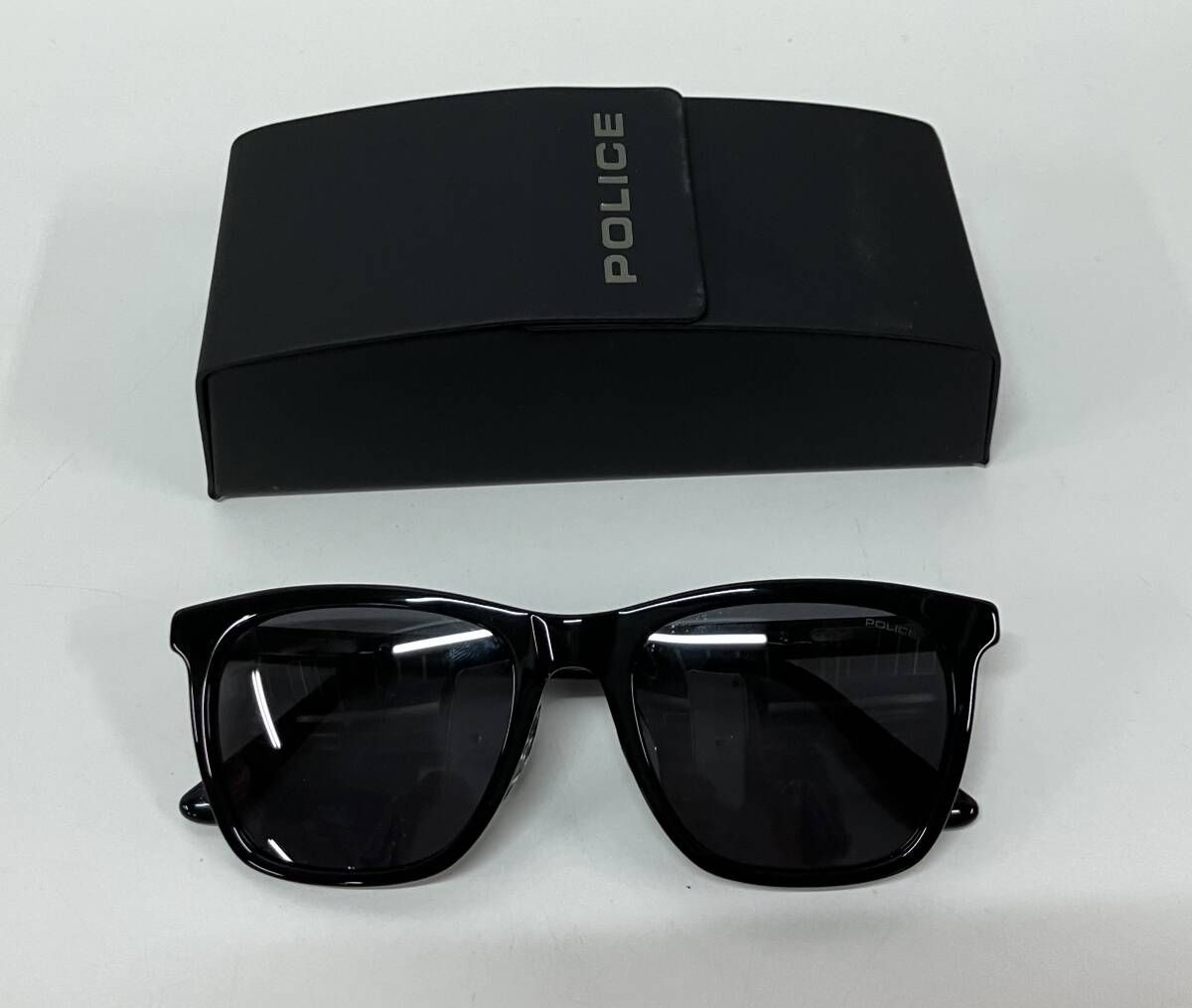 POLICE ポリス LEAP SPLQ 09 J サングラス ウェリントン ブラック ケースあり 取扱説明書付き