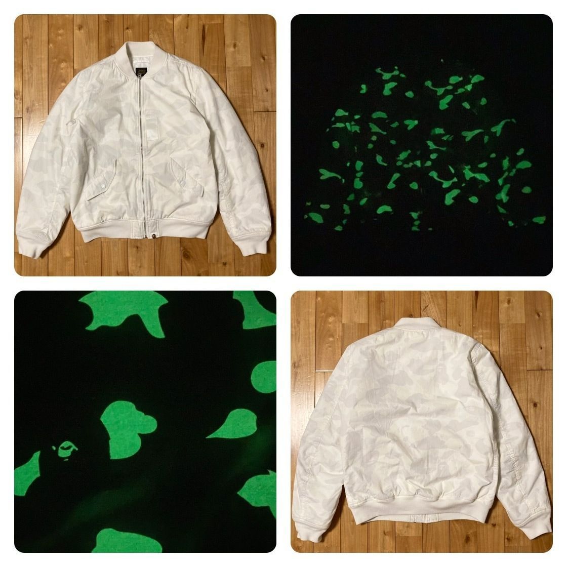 ☆蓄光☆ MA-1 Bomber Jacket Mサイズ a bathing ape BAPE city camo