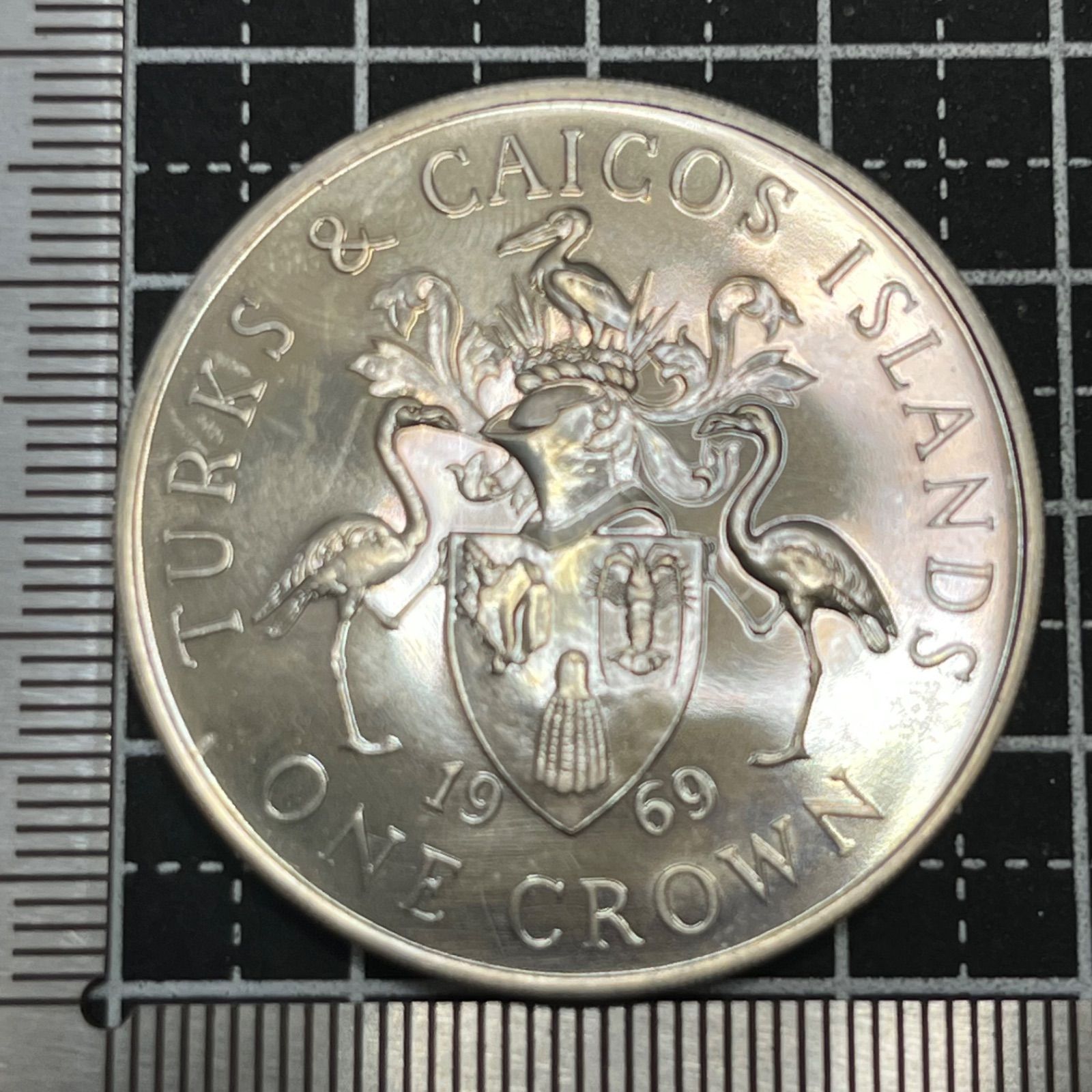 希少【プルーフ硬貨】1969年 タークス＆カイコス諸島 1クラウン／発行