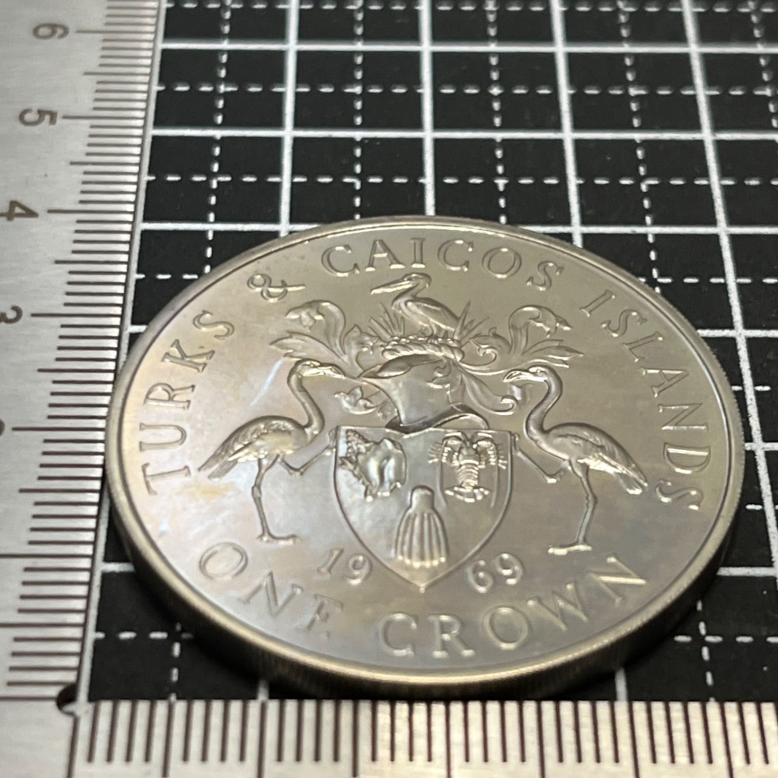 2743【タークス・カイコス諸島】1981年10CROWNS銀貨　プルーフ　大型 2743【タークス・カイコス諸島】1981年10CROWNS銀貨 プルーフ 大型