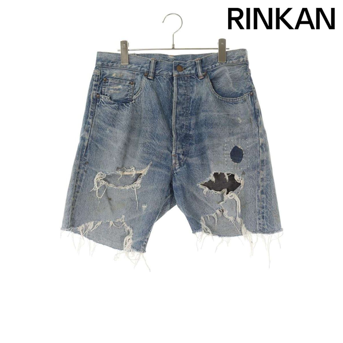 セントマイケル SM YS 8 0000 054 ダメージ加工ショートデニムパンツ メンズ M