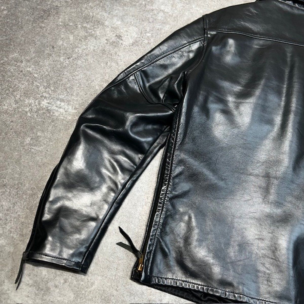 リアルマッコイズREAL McCOY’S BUCOホースハイド馬革32inch THE REAL McCoy's ブラック レザー ホースハイド 馬革 リアル