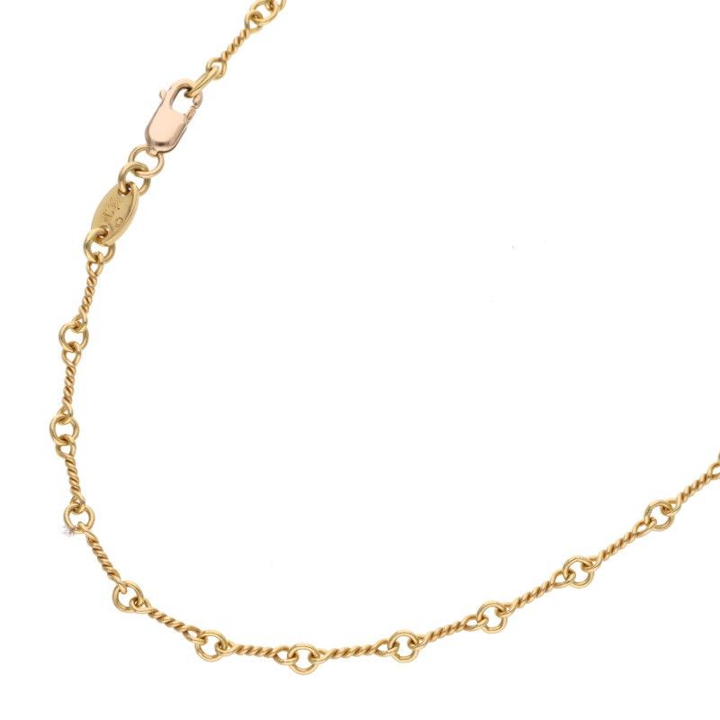 クロムハーツ 22K NECKCHAIN T18/ツイストチェーン18inch ゴールド