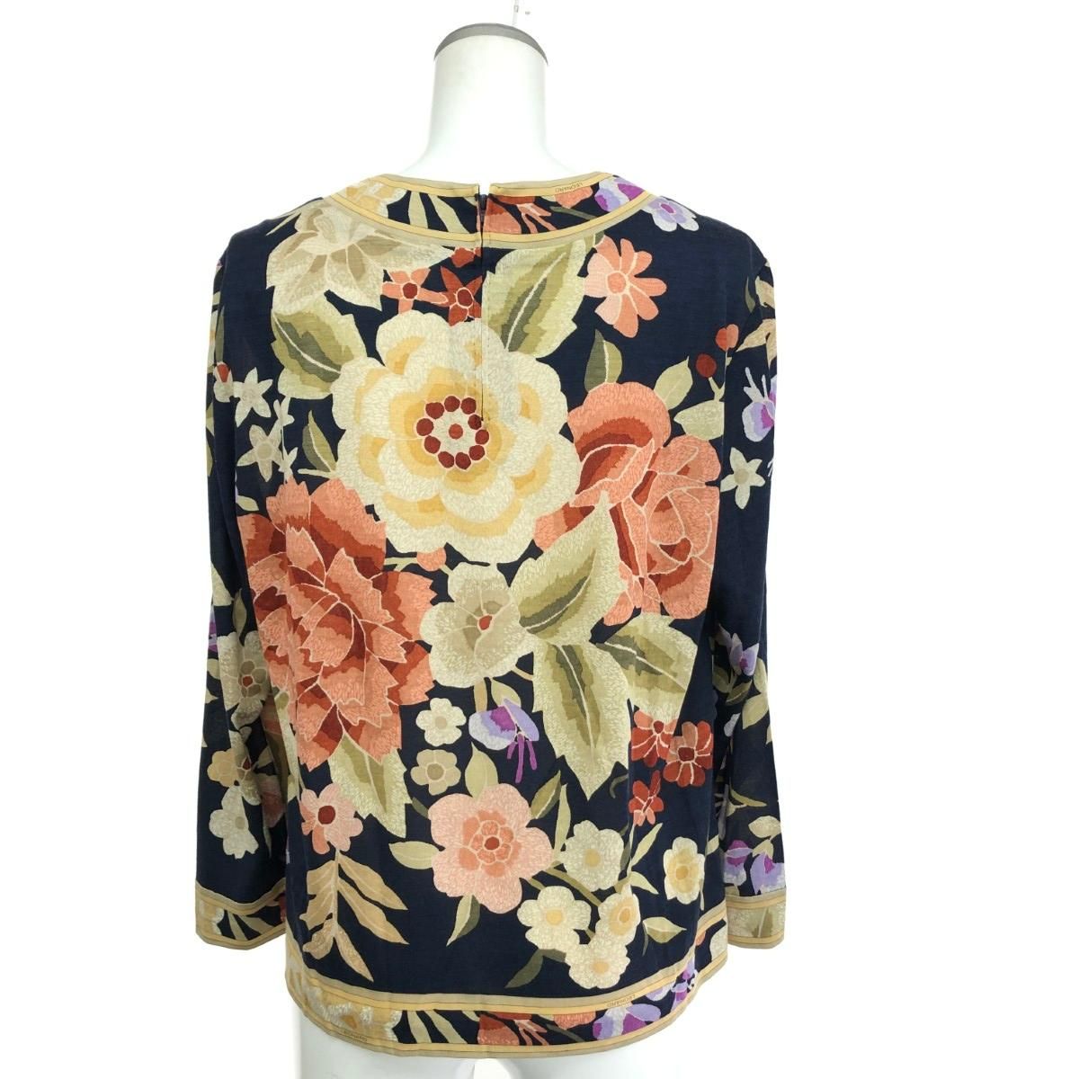 LEONARD レオナール 長袖ブラウス サイズ:LL 花柄 シルクウール