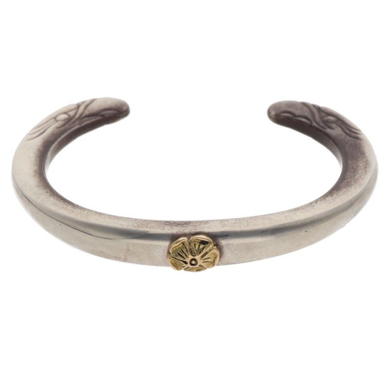 タディアンドキング イーグルフェイスバングルGPローズ K18シルバー