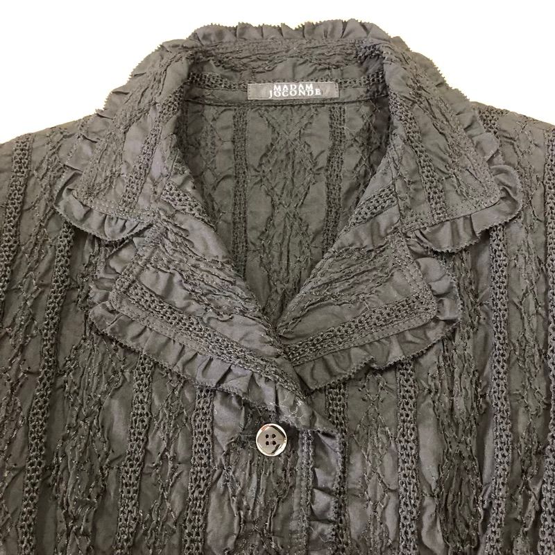 マダムジョコンダ MADAM JOCONDE ジャケット フリル 腰ひも 日本製