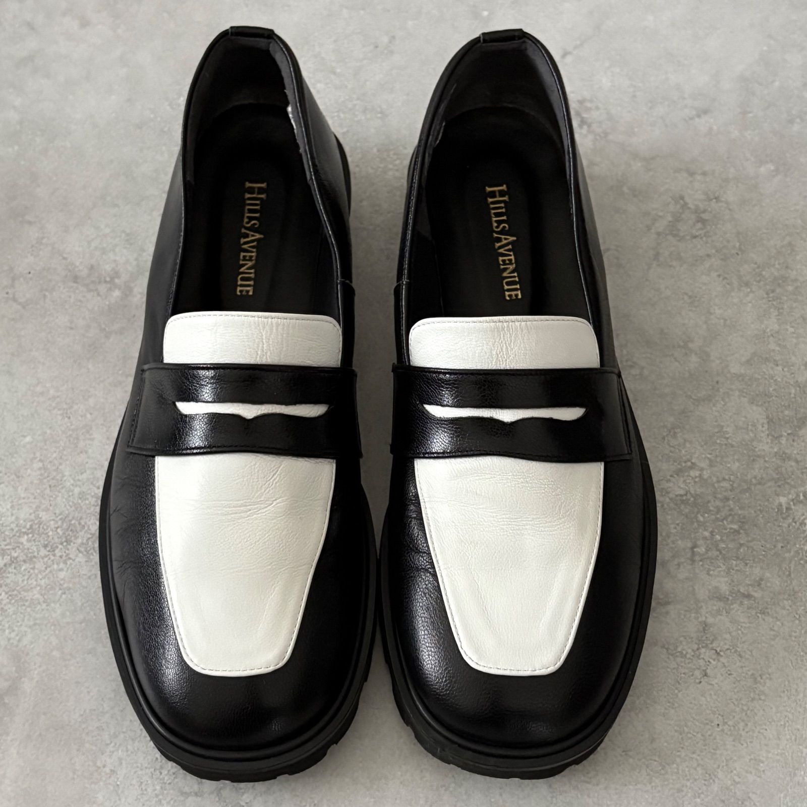 HILLS AVENUE ヒルズアヴェニュー ローファー バイカラー トラック