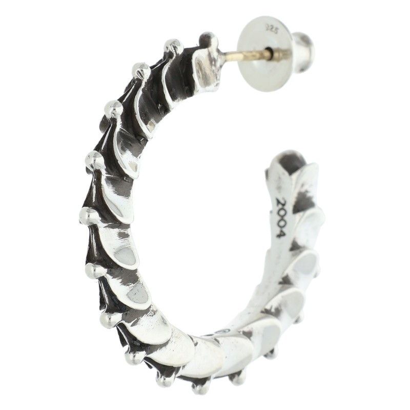 クロムハーツ HOOP CRSSTAL クロステイルフープ シルバーピアス メンズ