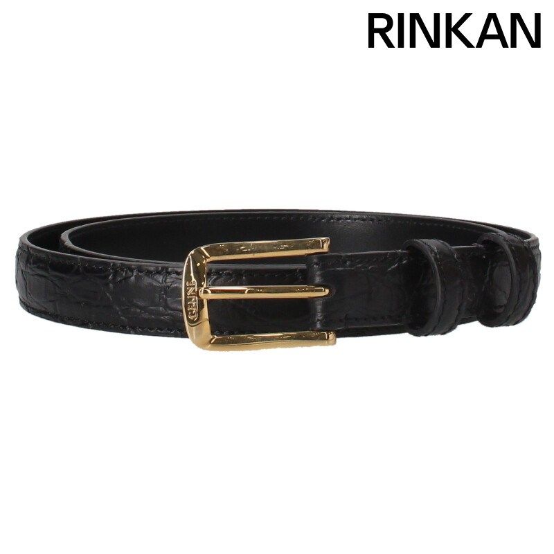 セリーヌ F-BP-2233 型押しレザーベルト メンズ 80