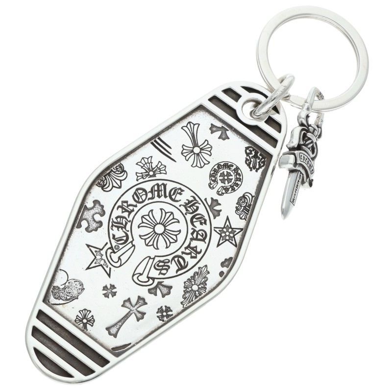 クロムハーツ KEYCHAIN HOTEL LRG ラージホテルキー シルバーキーリング メンズ