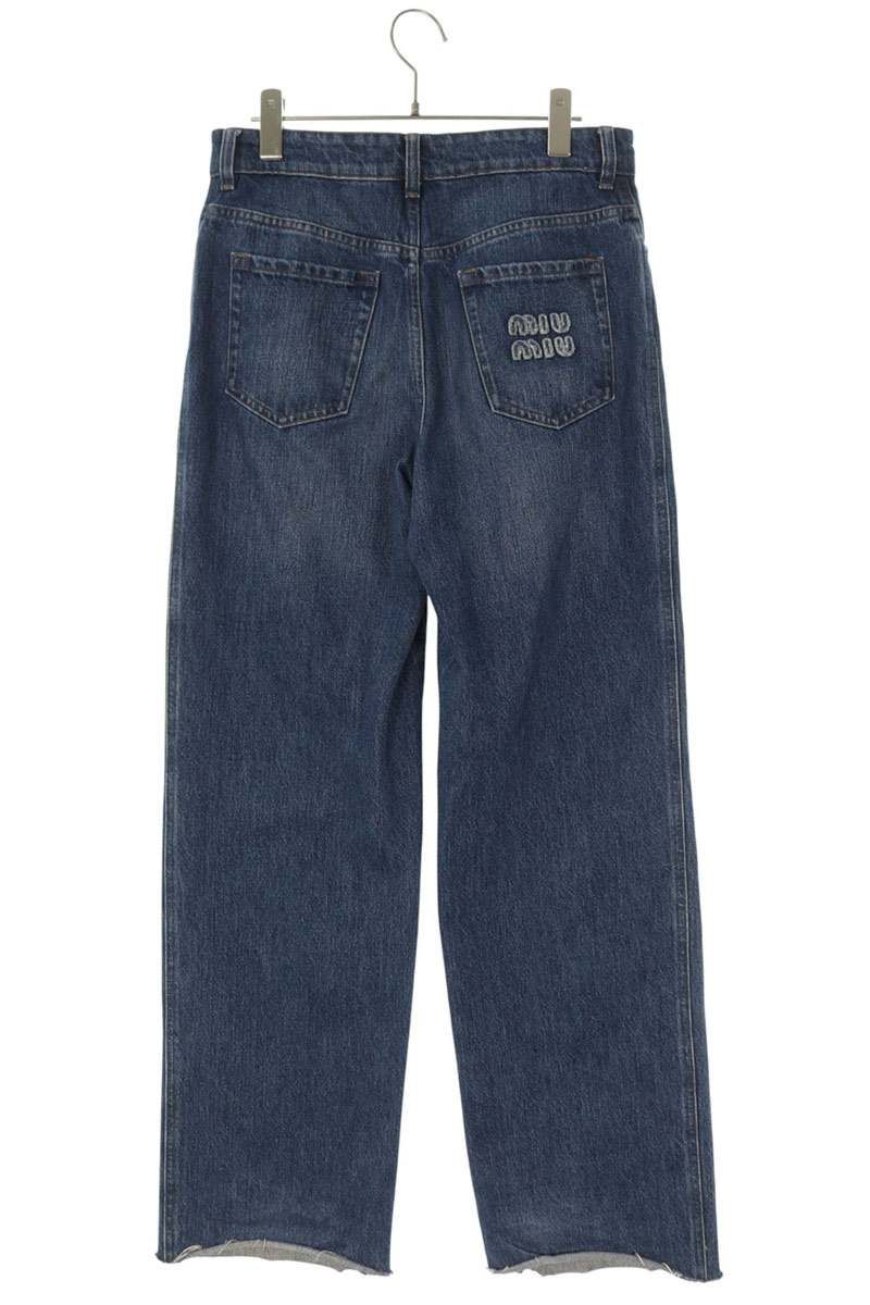 435 バックポケットロゴ刺繍デニムパンツ