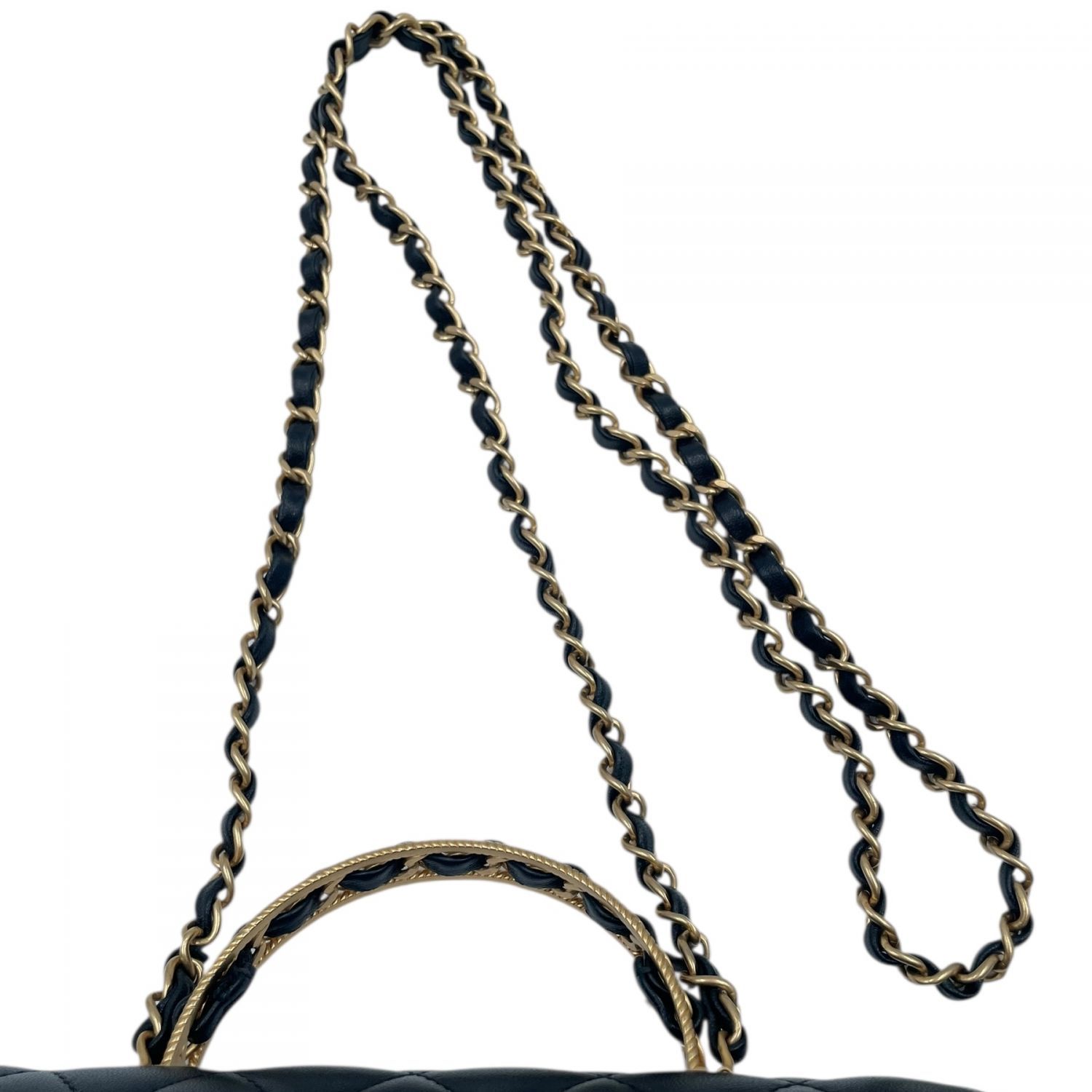  CHANEL シャネル マトラッセ トップハンドル ミニ ラップチェーンショルダーバッグ ブラック レディース KJ メッセンジャーバッグ ショルダーバッグ