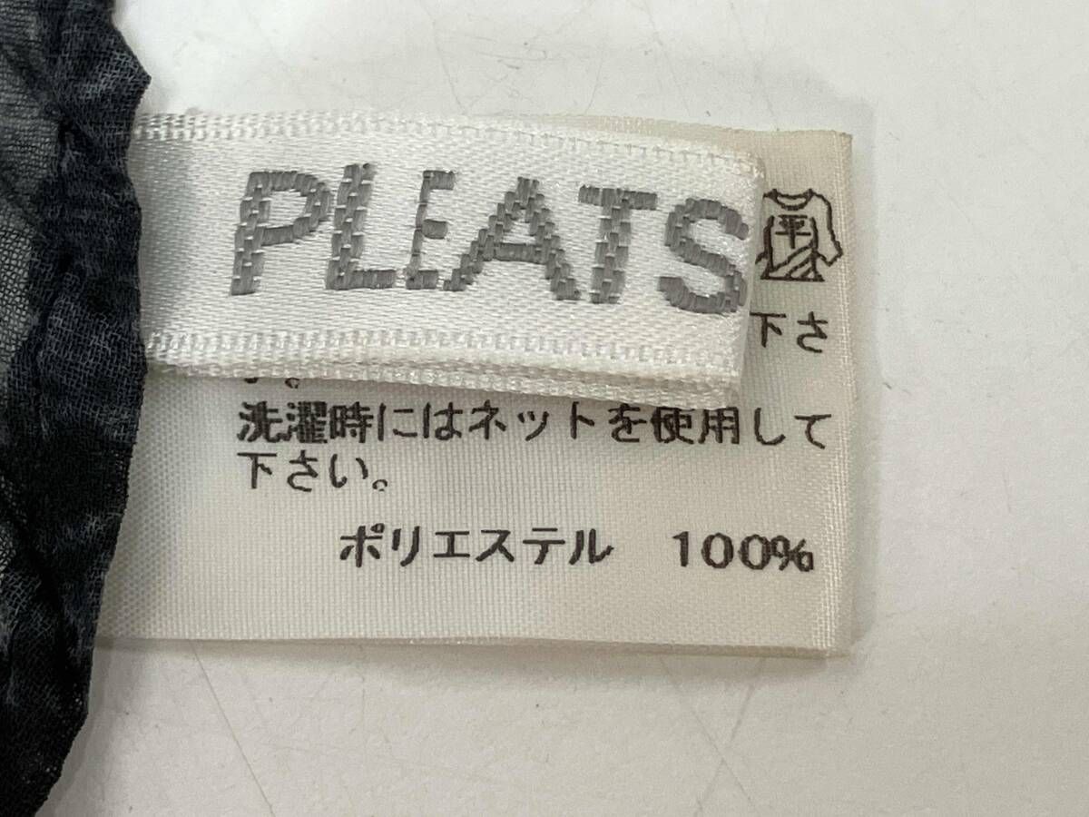 PLEATS PLEASE ISSEY MIYAKE プリーツプリーズ イッセイミヤケ 総柄 プリーツストール ブラック