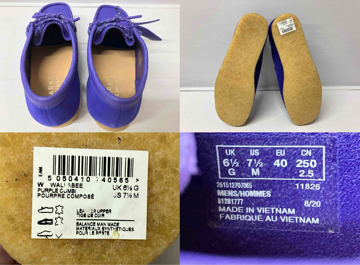  Clarks クラークス PURPLE COMBI SUEDE ワラビ ブ ツ デザ トブ パープル サイズ UK 6 5 24 cm 通年 その他 ブーツ 革靴