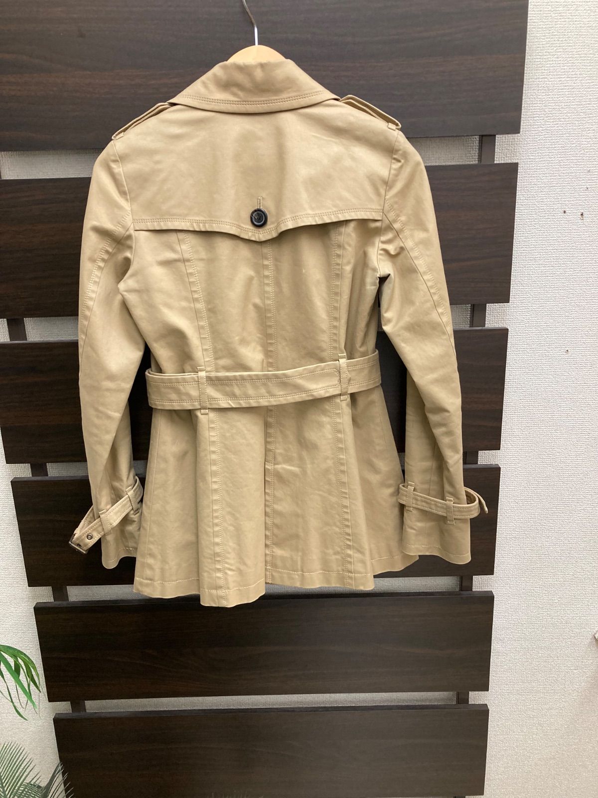 LONDON BLUE LABEL バーバリーロンドン ブルーレーベル ショートトレンチコート ベージュ 40 衣料品