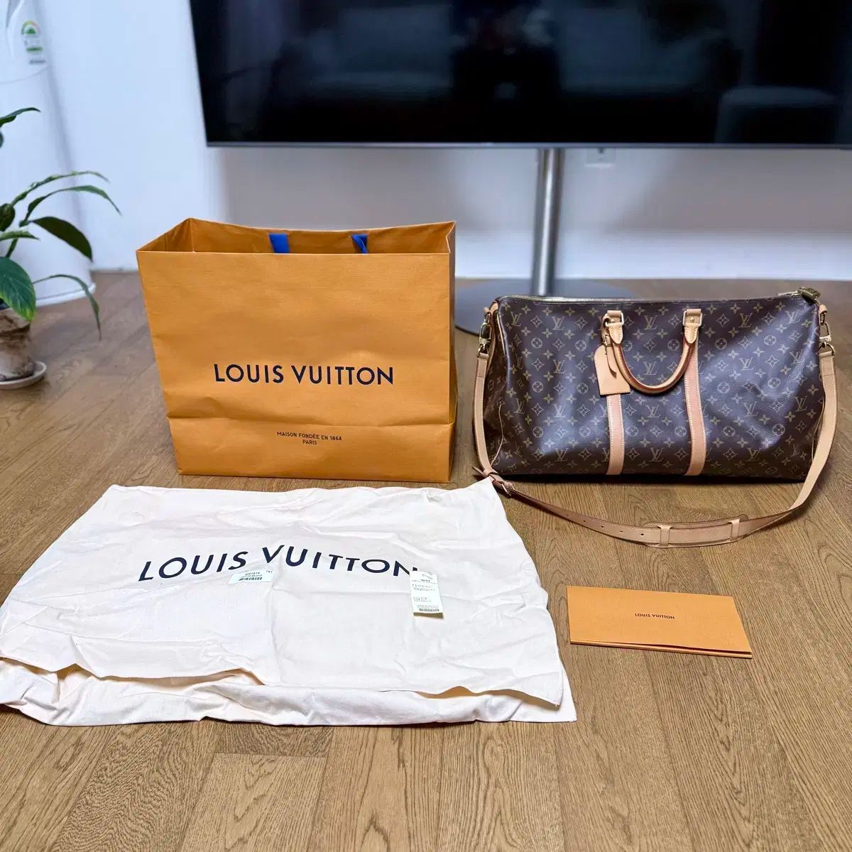 Louis Vuitton ルイヴィトン キーポル 55 バンドリエール 잠실 エビ ニュエル