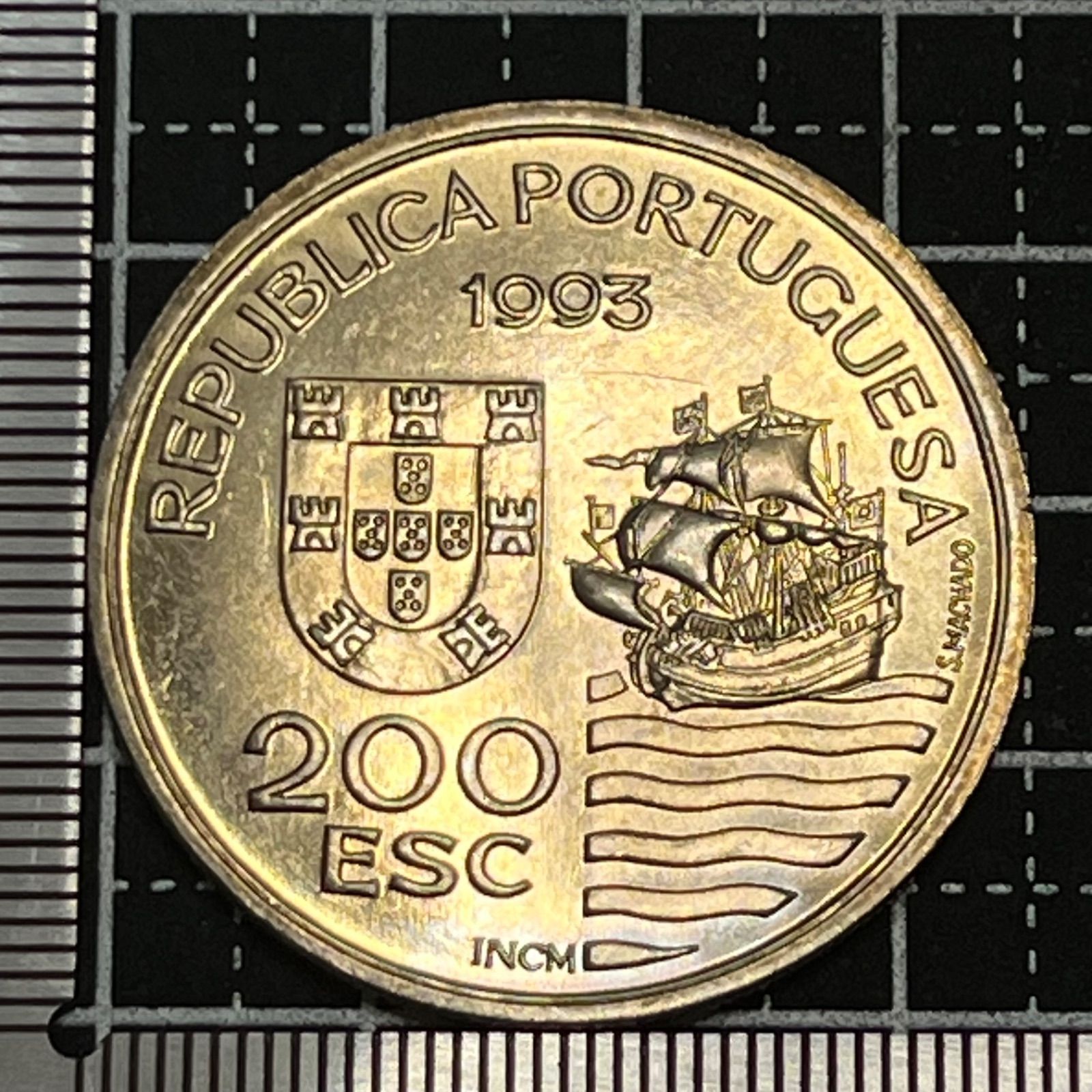 ポルトガル】1993年 200エスクード／天正少年使節記念 大型コイン