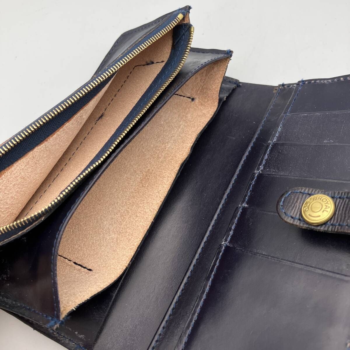 GLENROYAL ネイビー レザー 長財布 GLEN グレンロイヤル レザー長財布