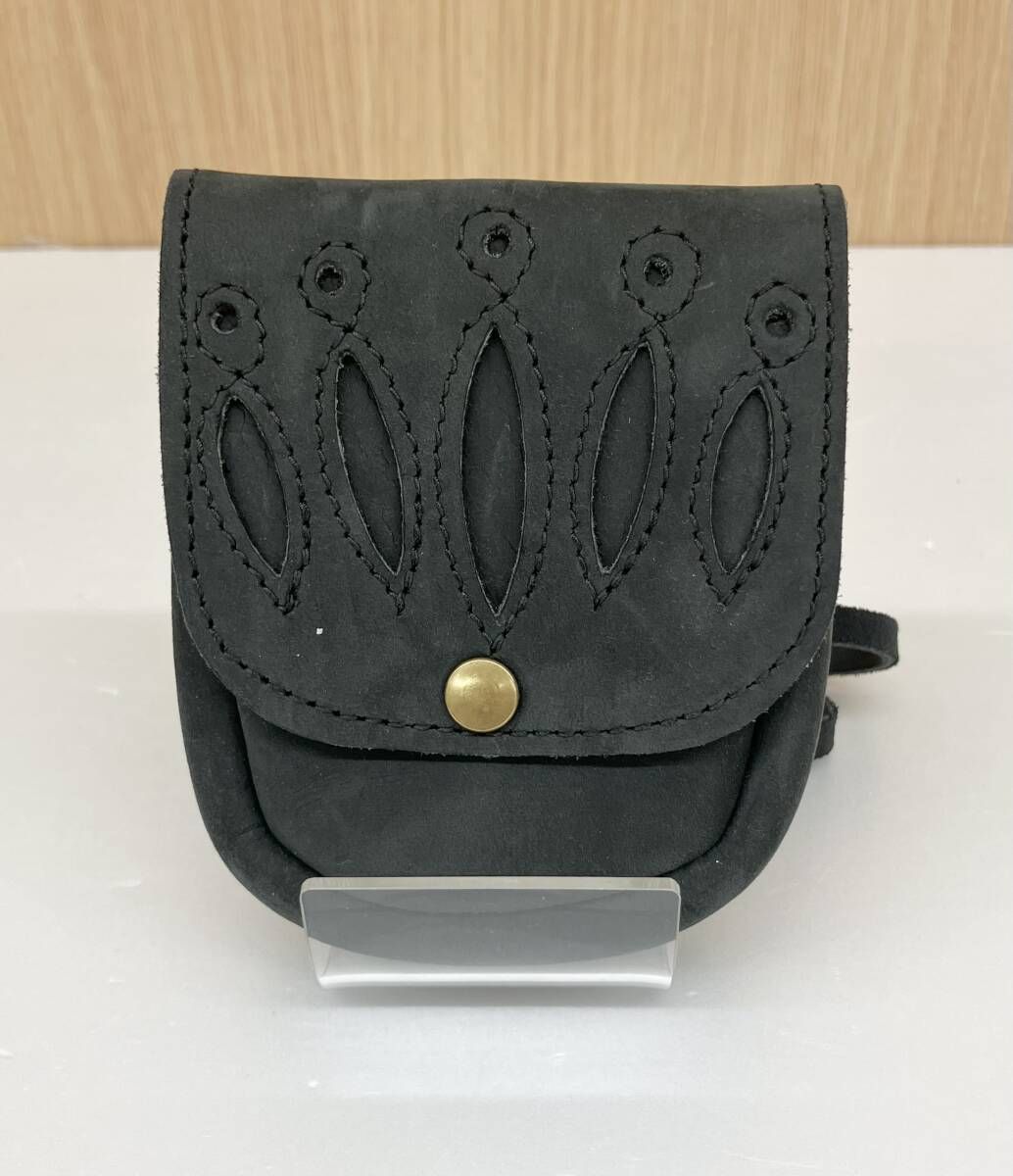 yuketen ユケテン スラッシュポーチ レザー ショルダーポーチ グリーン 通年