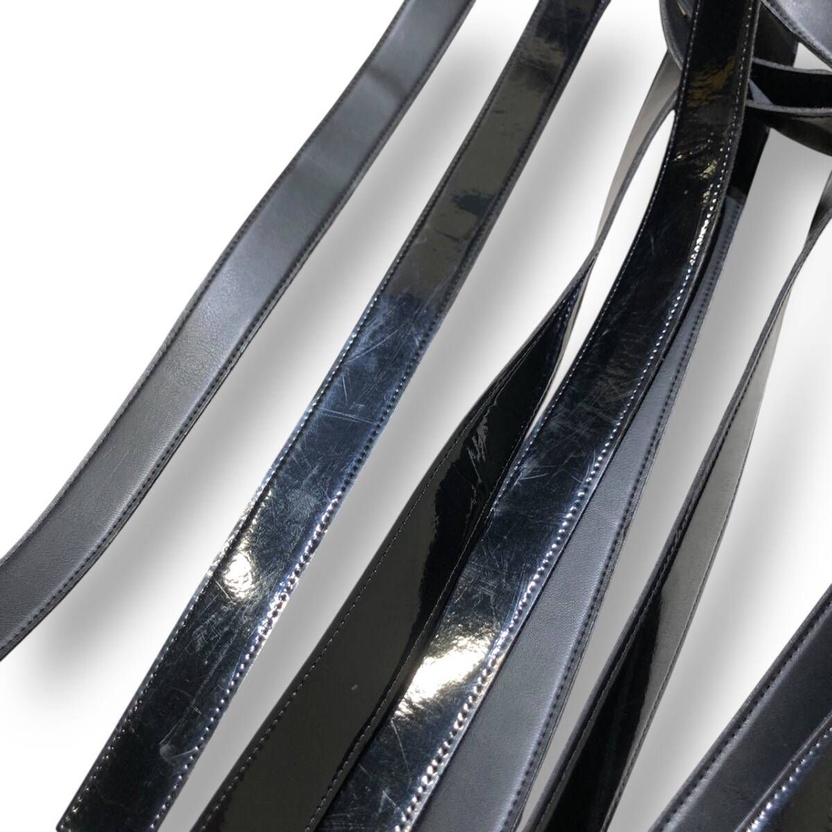  16 ss JUNYA WATANABE enamel belt stole エナメルベルトストール ブラック ジュンヤワタナベ ストール ショール 小物