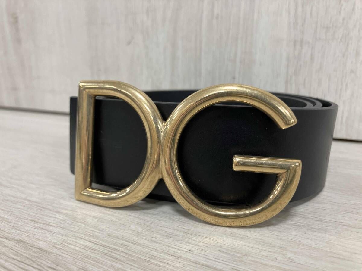 DOLCE-GABBANA ドルチェ-ガッバーナ レザーベルト ブラック BC 4187