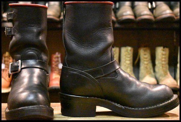 8 5 D 11年 WESCO ウエスコ カスタムボス ブラック 黒 ビブラム430ダブル エンジニア ブーツ BOSS FK 091