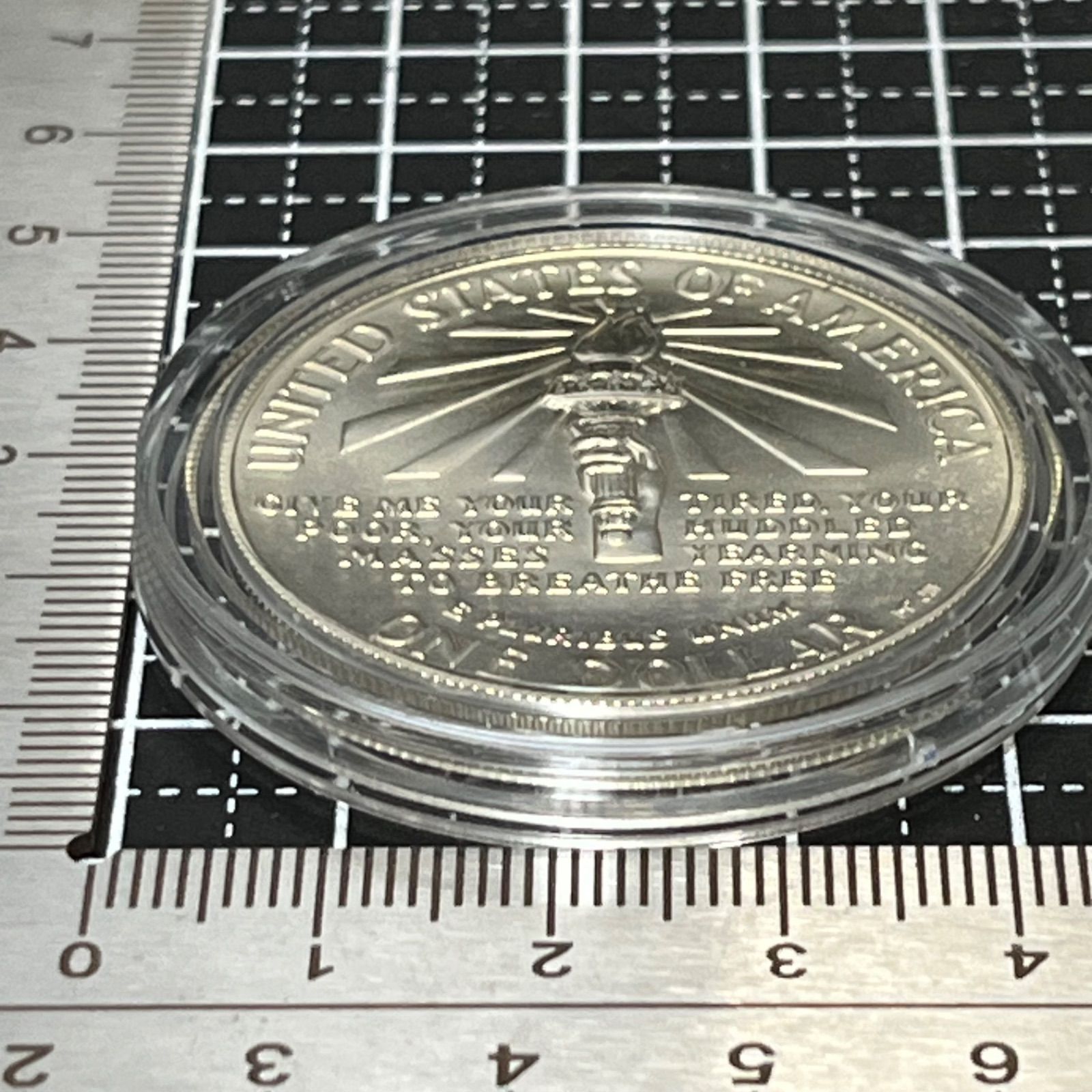 銀貨】1986年 アメリカ自由の女神100周年記念 1ドル銀貨／エリス島“GATEWAY