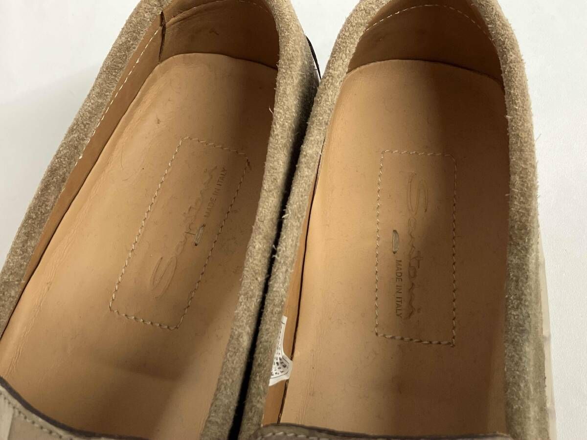  Santoni ローファー サントーニ クロコ型押し スリッポン レザーシューズ サイズ7 5 ローファー ブーツ 革靴