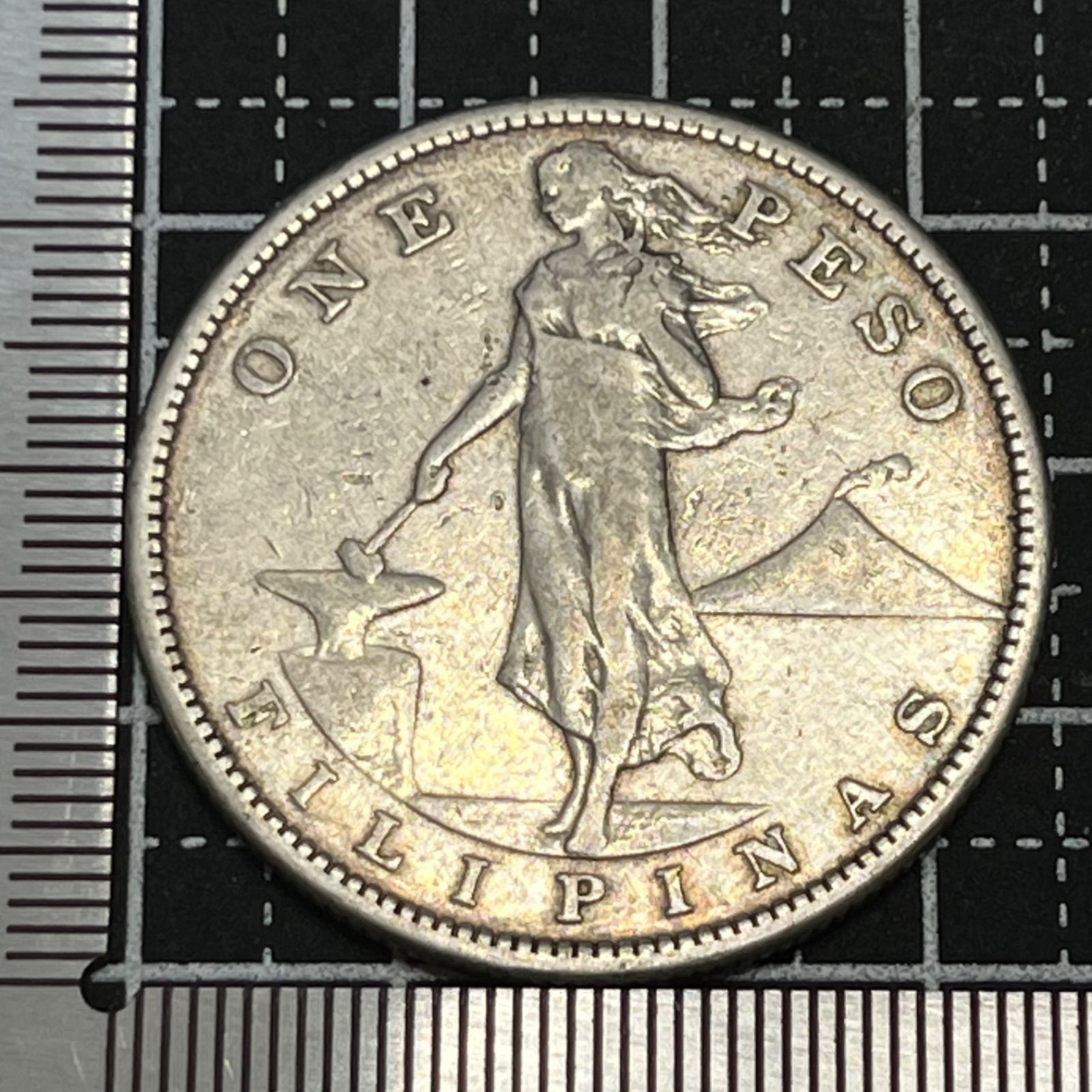 銀貨】1907年 フィリピン 1ペソ銀貨／米国施政期・名作“リバティと