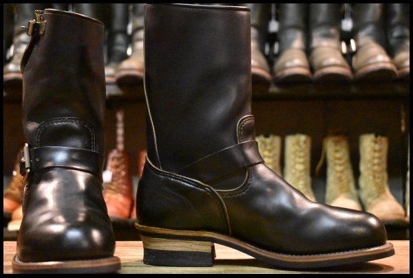 7 5 D レッドウィングOEM WORK AMERICA 971 エンジニア 黒 ブラック スチールトゥ 2268 9268 ブーツ FK 106