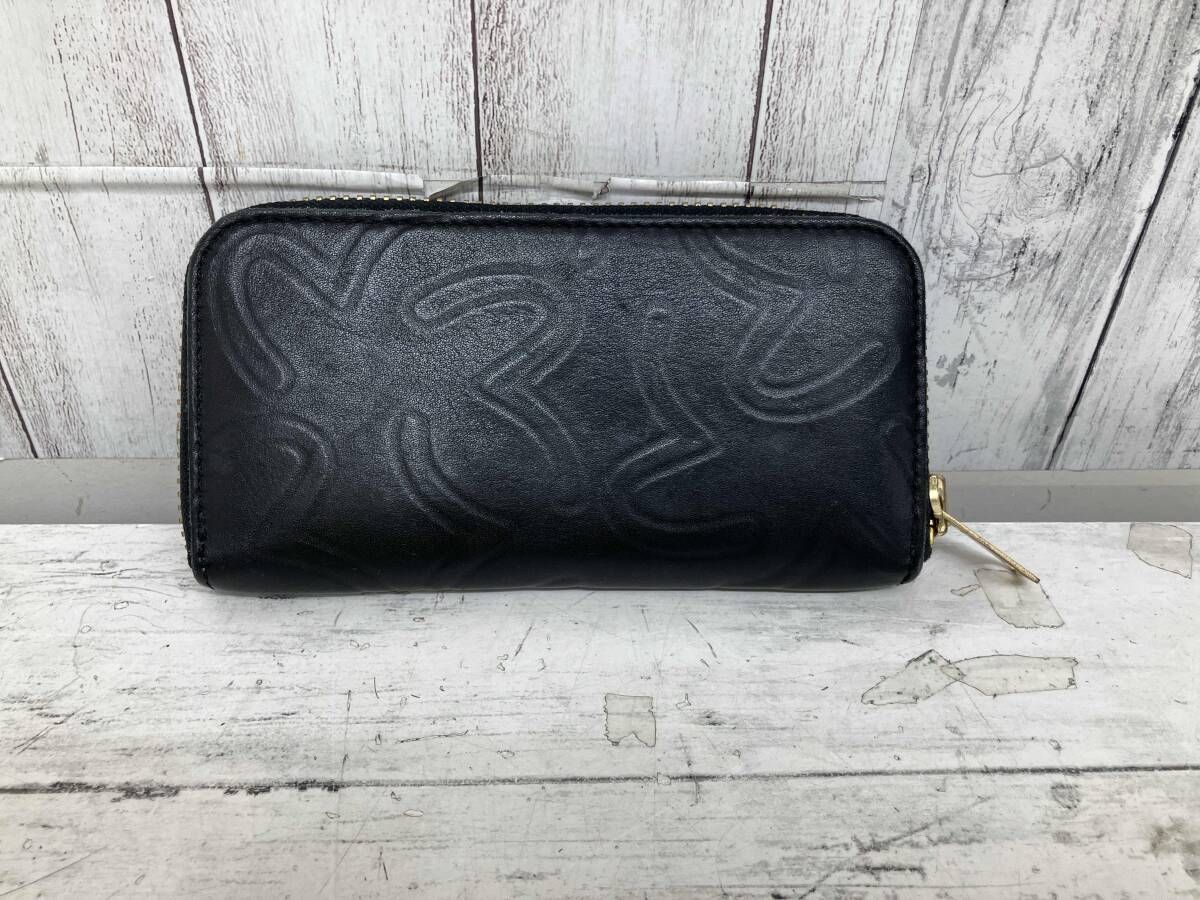 EVISU レザーラウンドジップウォレット ブラック 長財布 - メルカリ