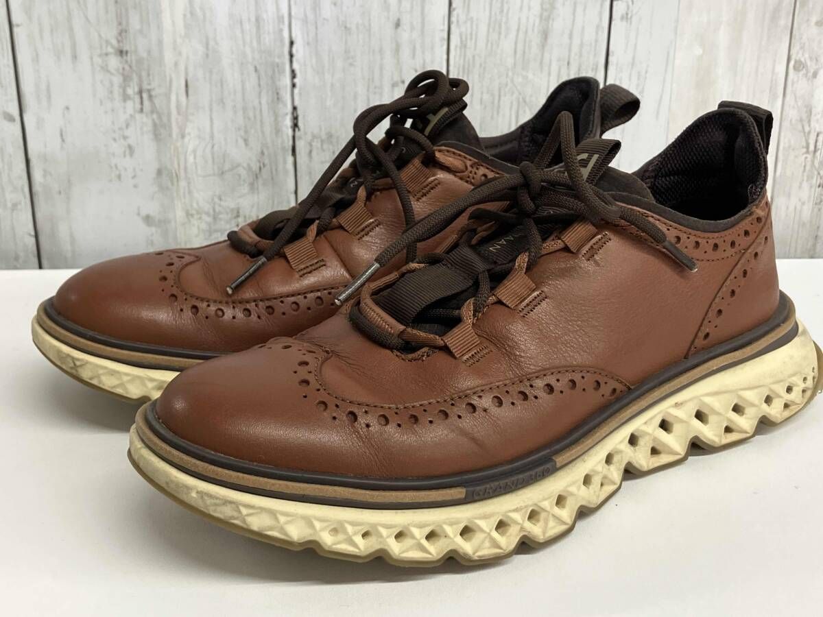 ゼログランド ウィングオックスフォード C 3 スニーカー コールハーン 38657 ブラウン size 7.5