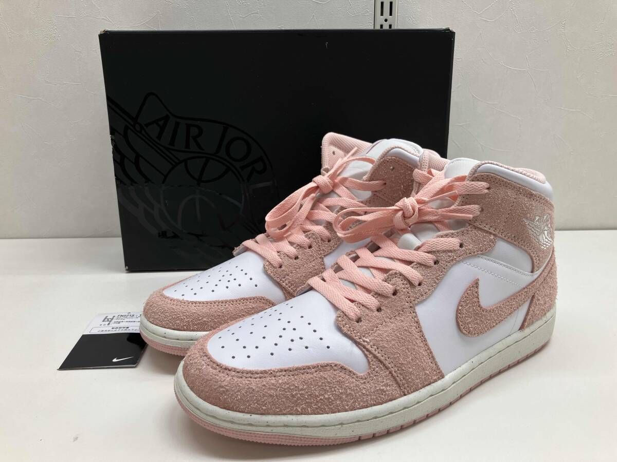 NIKE ナイキエアジョーダン1 MID SE FN 5215 161 29 cm ホワイト ピンク