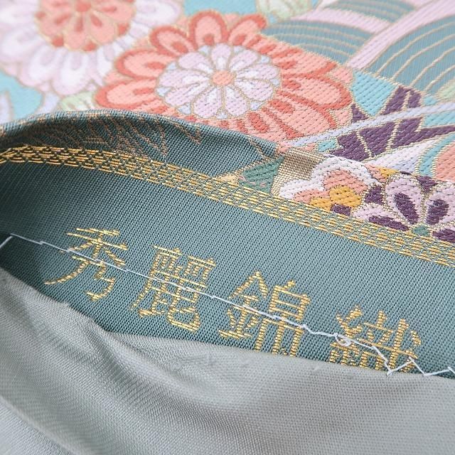 ✾まめ藤✾ 正絹 着物 花が咲き 蝶が羽ばたき 宝尽くしも舞う至福の時”袋帯 P-3