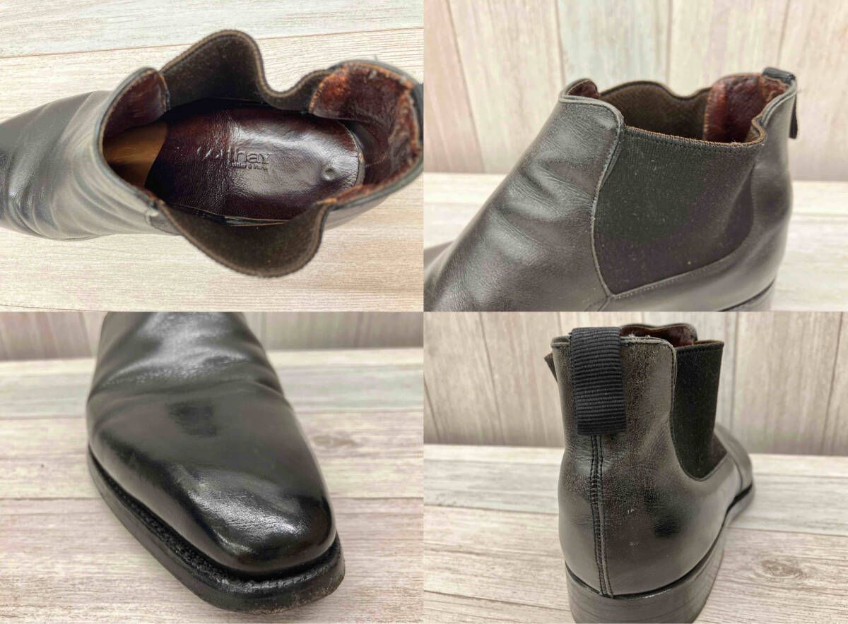  Corthay サイドゴアショートブーツ ブラック 24 5相当 その他 ブーツ 革靴