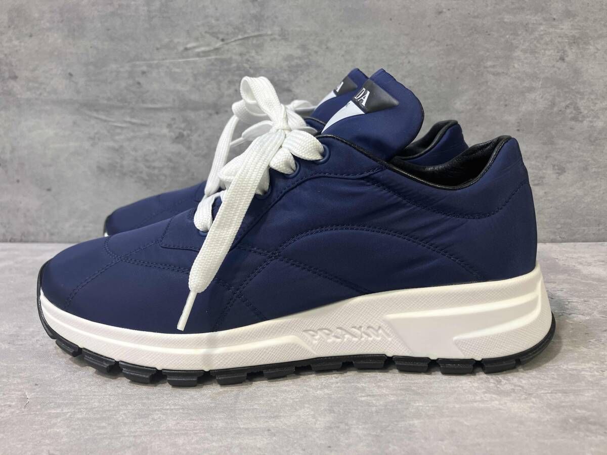 PRADA プラダ シューズ 38.5 ネイビー レディース PRADA NAVY BLUE SNEAKER 1E245 size 23.5 ネイビーブルー スニーカー