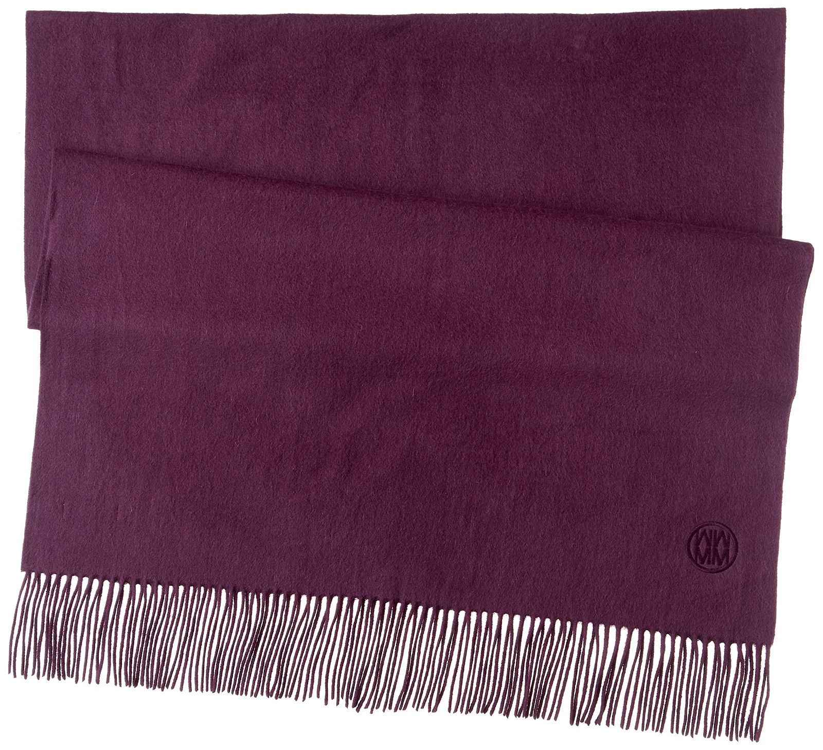 マルヤマ カシミヤストール ストール大判 カシミヤマフラー 厚手大判ストール マルヤマブランドマーク刺繍入り レディース 紫 日本 L 日本サイズL相当