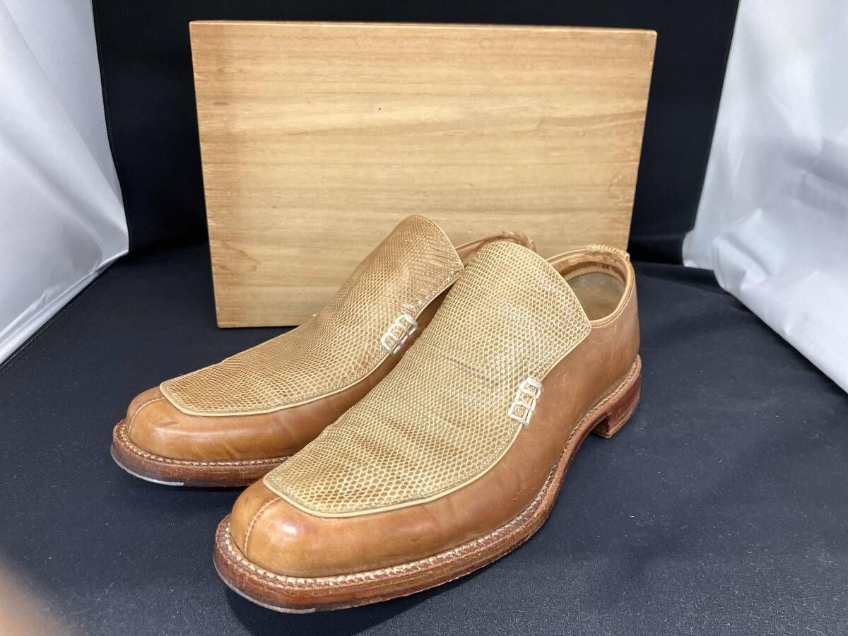 Shoe co オーセンティック シュー コー ヴァンプシューズ スリッポン ローファー 26 5 cm 竹ヶ原敏之介 状態価格 メンズ