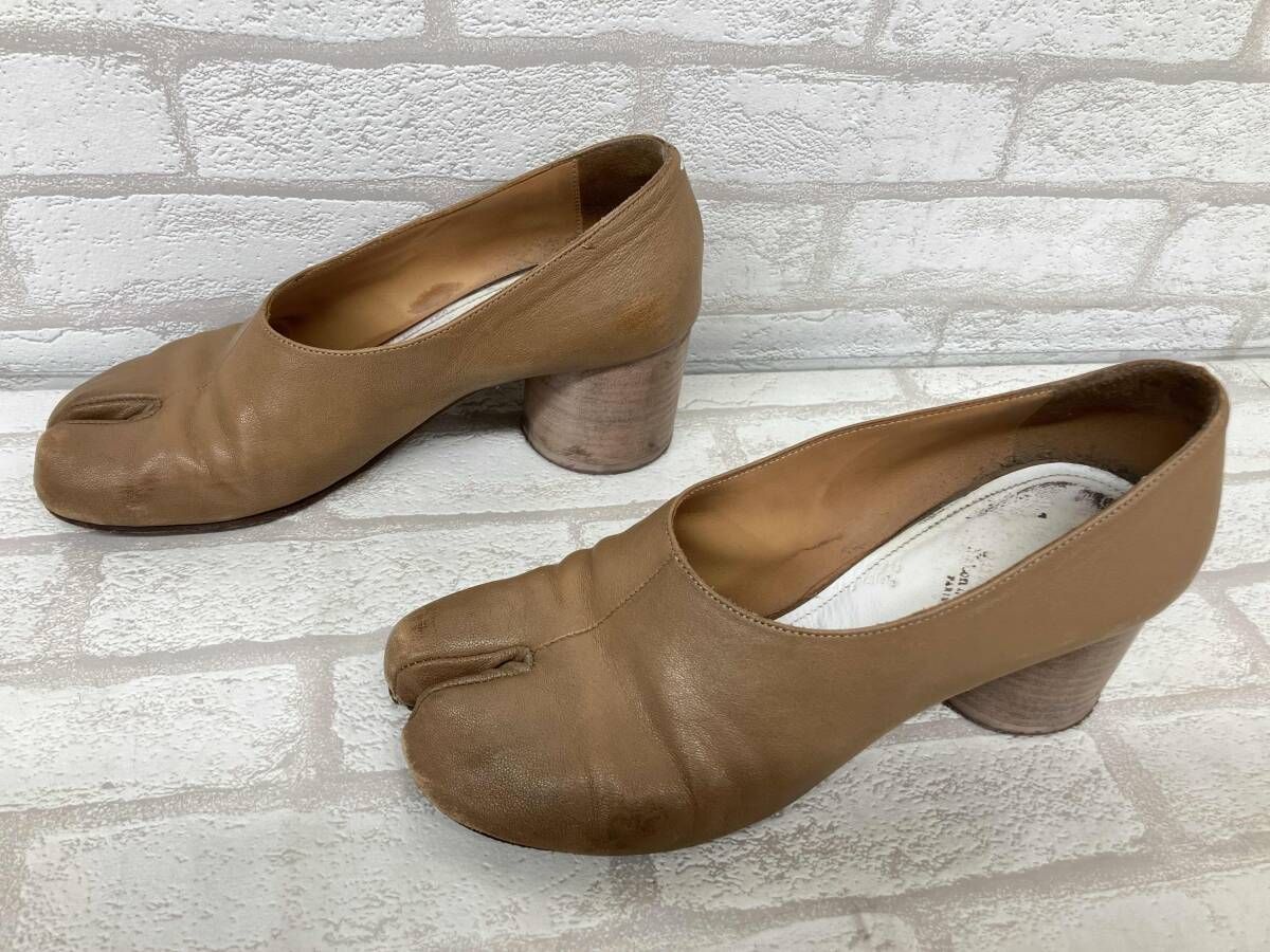 Maison Margiela TABI メゾンマルジェラ タビ 足袋 パンプス ヒール ブラウン レディース サイズ36 状態考慮