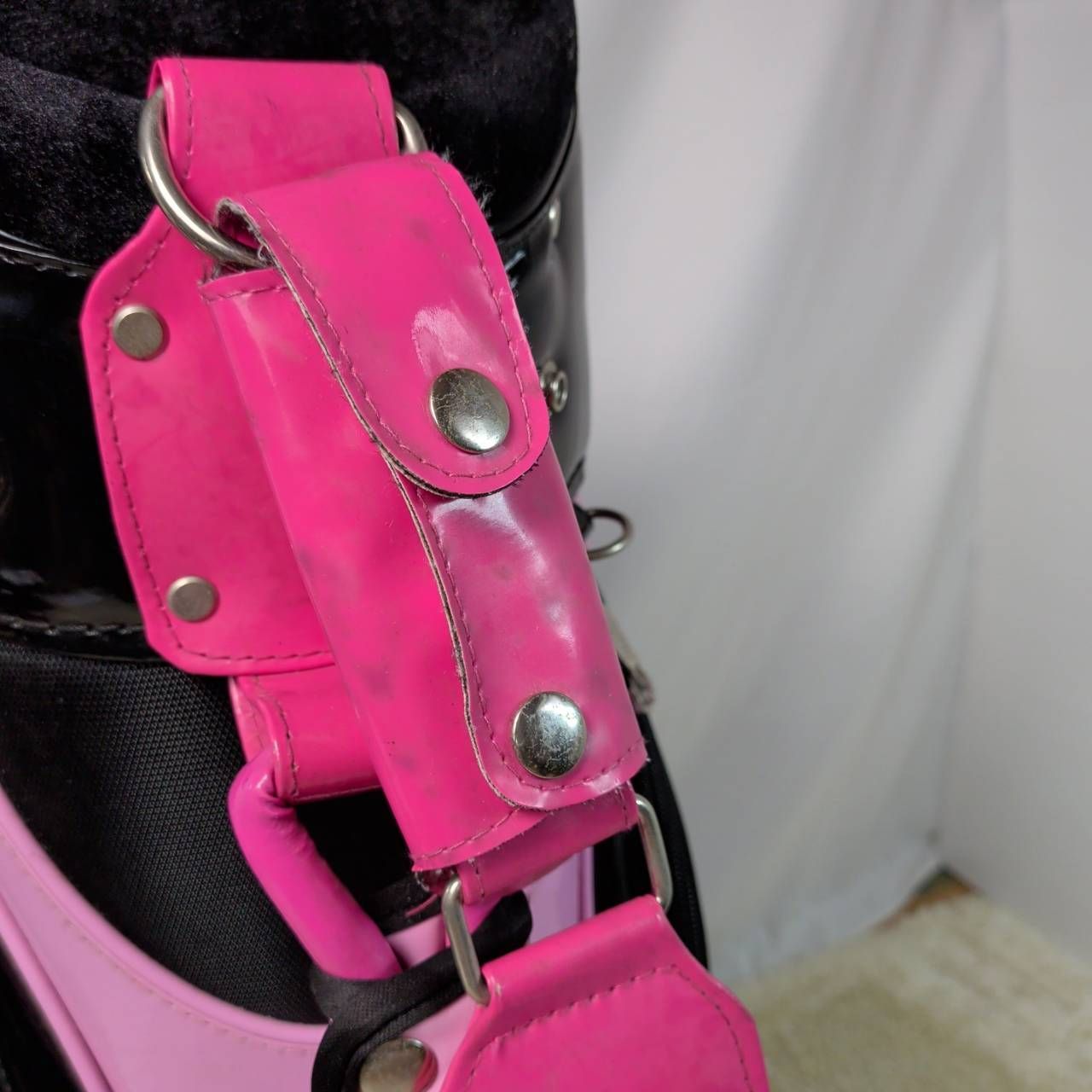 ベティちゃん ゴルフバック キャディーバッグ 人気 ピンク×ブラック