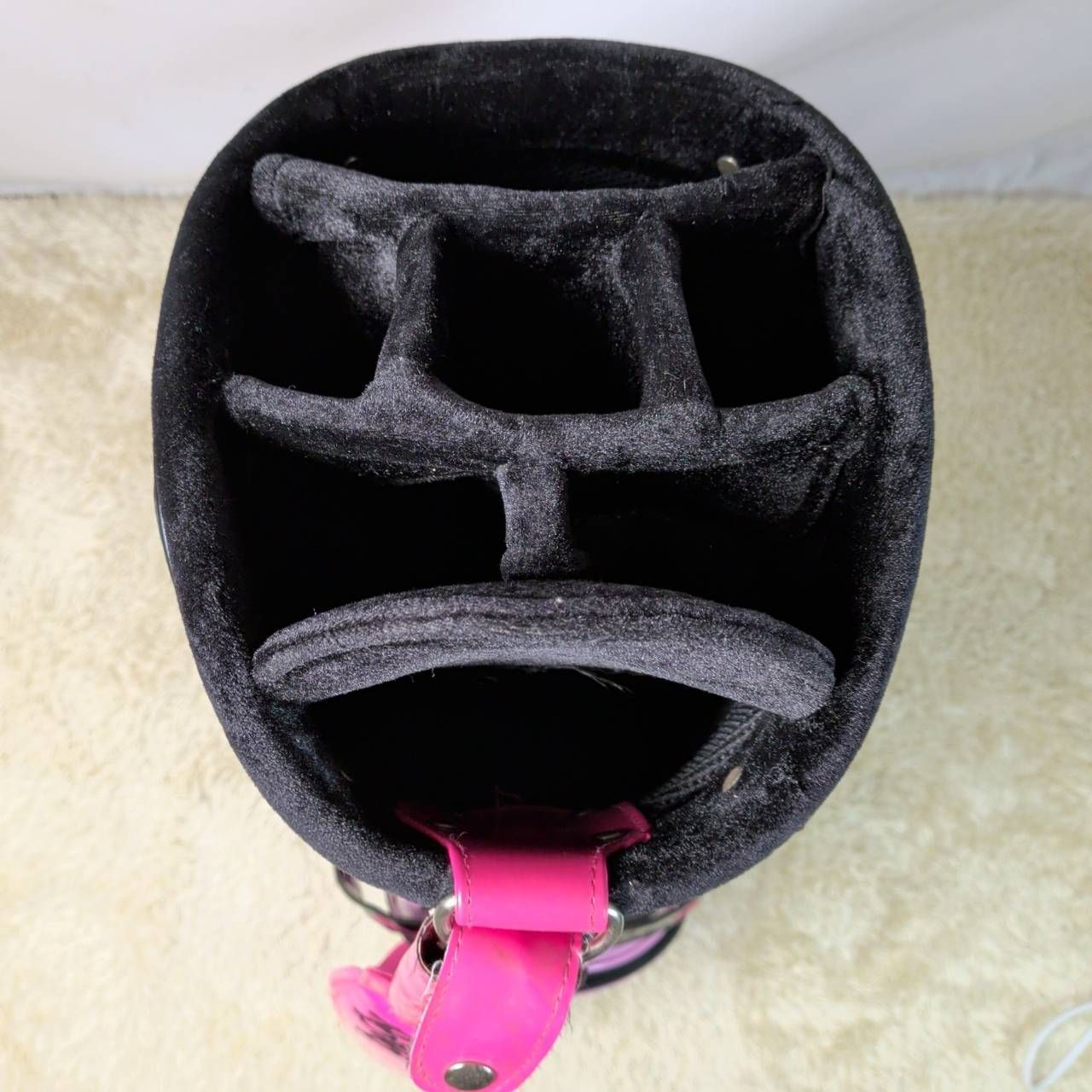 ベティちゃん ゴルフバック キャディーバッグ 人気 ピンク×ブラック