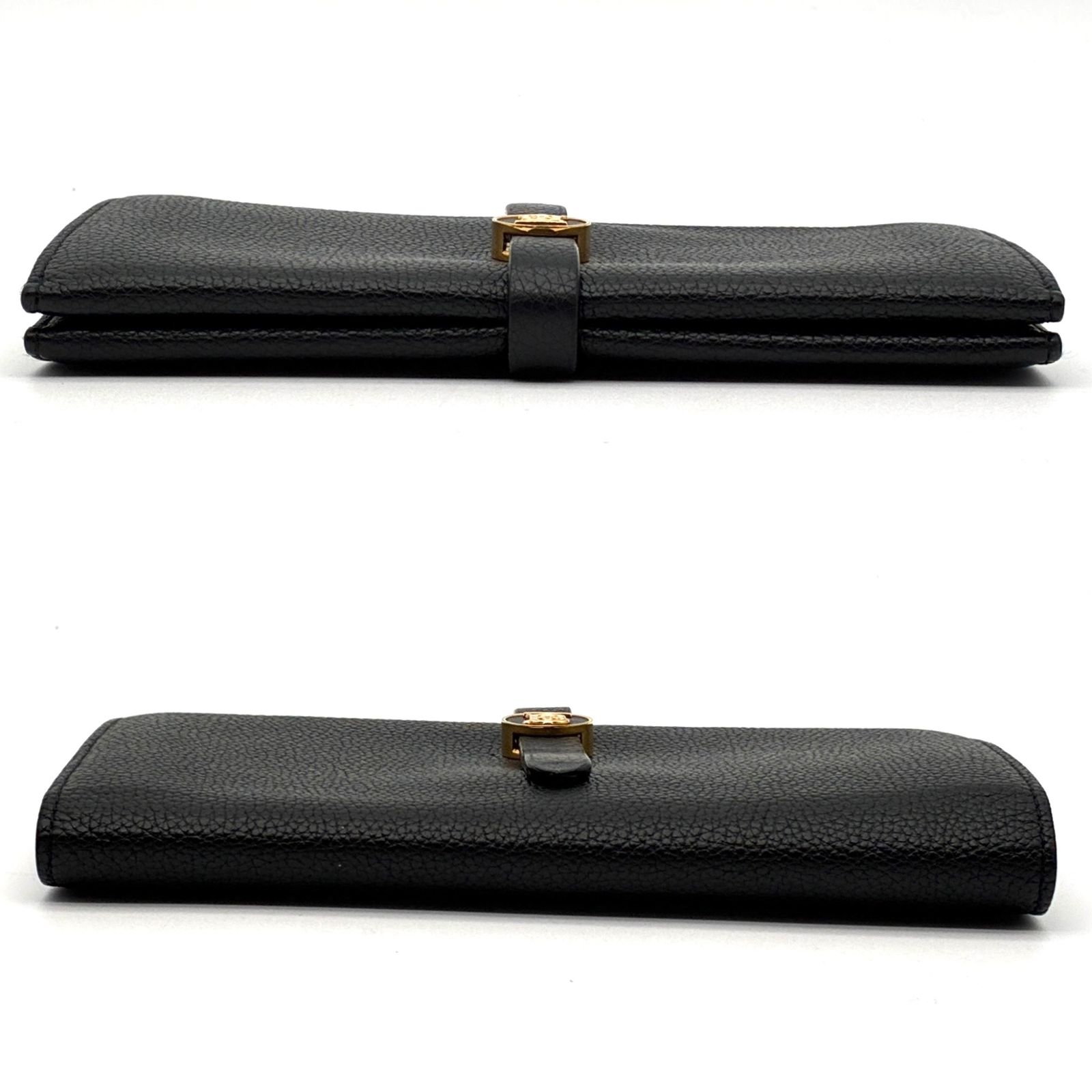 極美品 BURBERRY バーバリー 長財布 TB金具 ストラップ レザー 小銭