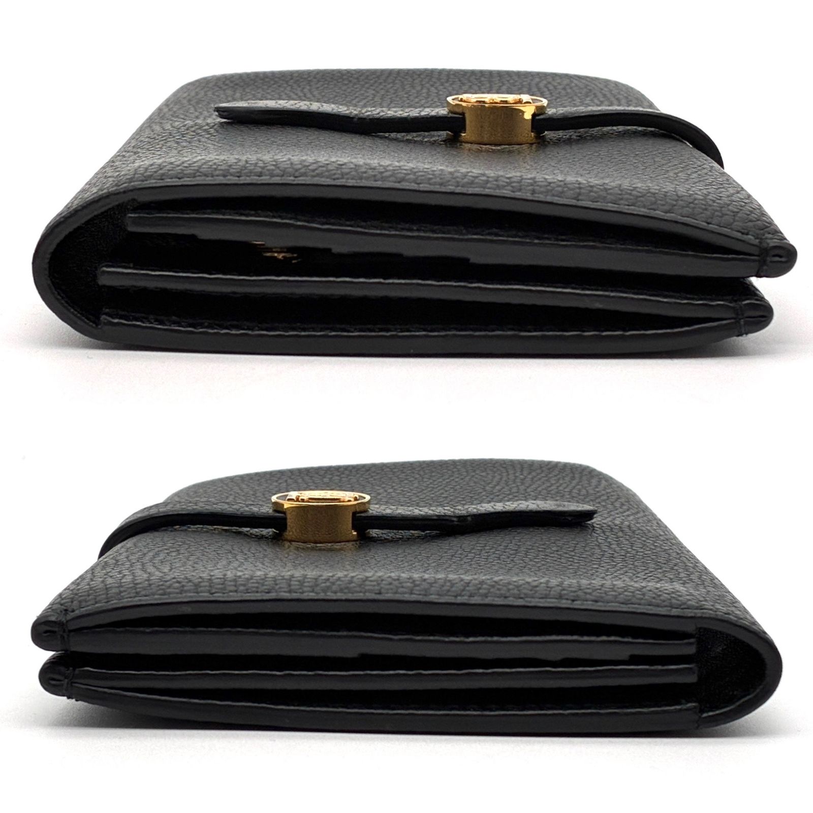 極美品 BURBERRY バーバリー 長財布 TB金具 ストラップ レザー 小銭