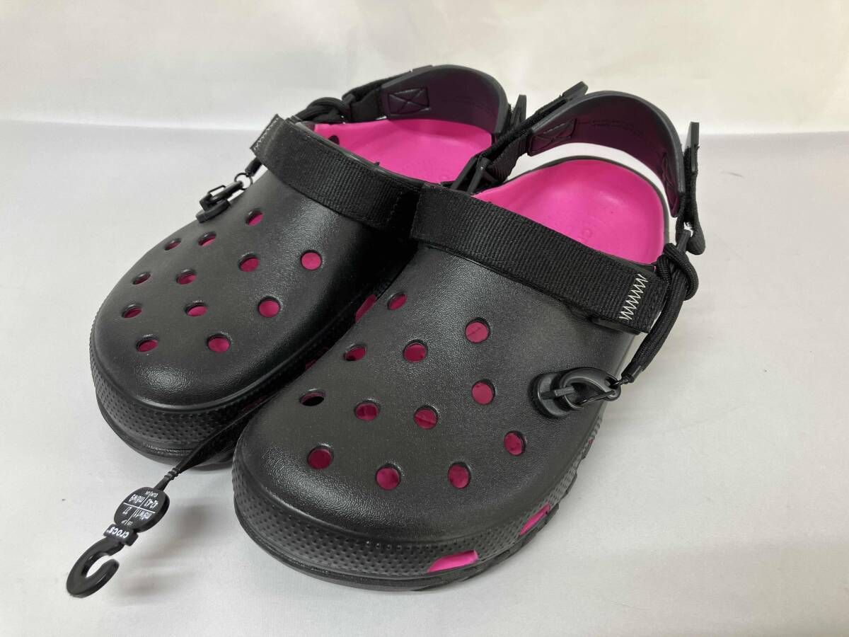 Crocs Post Malone Duet Max 2 クロックス ポストマーロン デュエット マックス ブラック×ピンク サンダル 27 cm