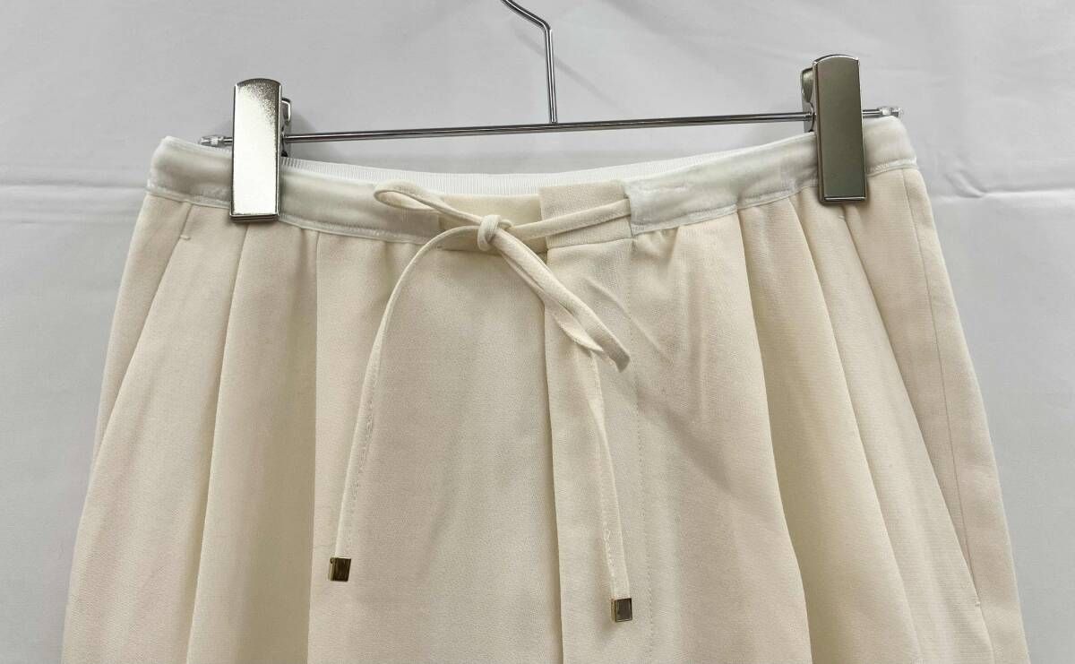 ドゥロワー　ウールジョーゼット　ドロストパンツ　34 Drawer ドゥロワー ロングパンツ 6514-236-1239 ウールジョーゼット