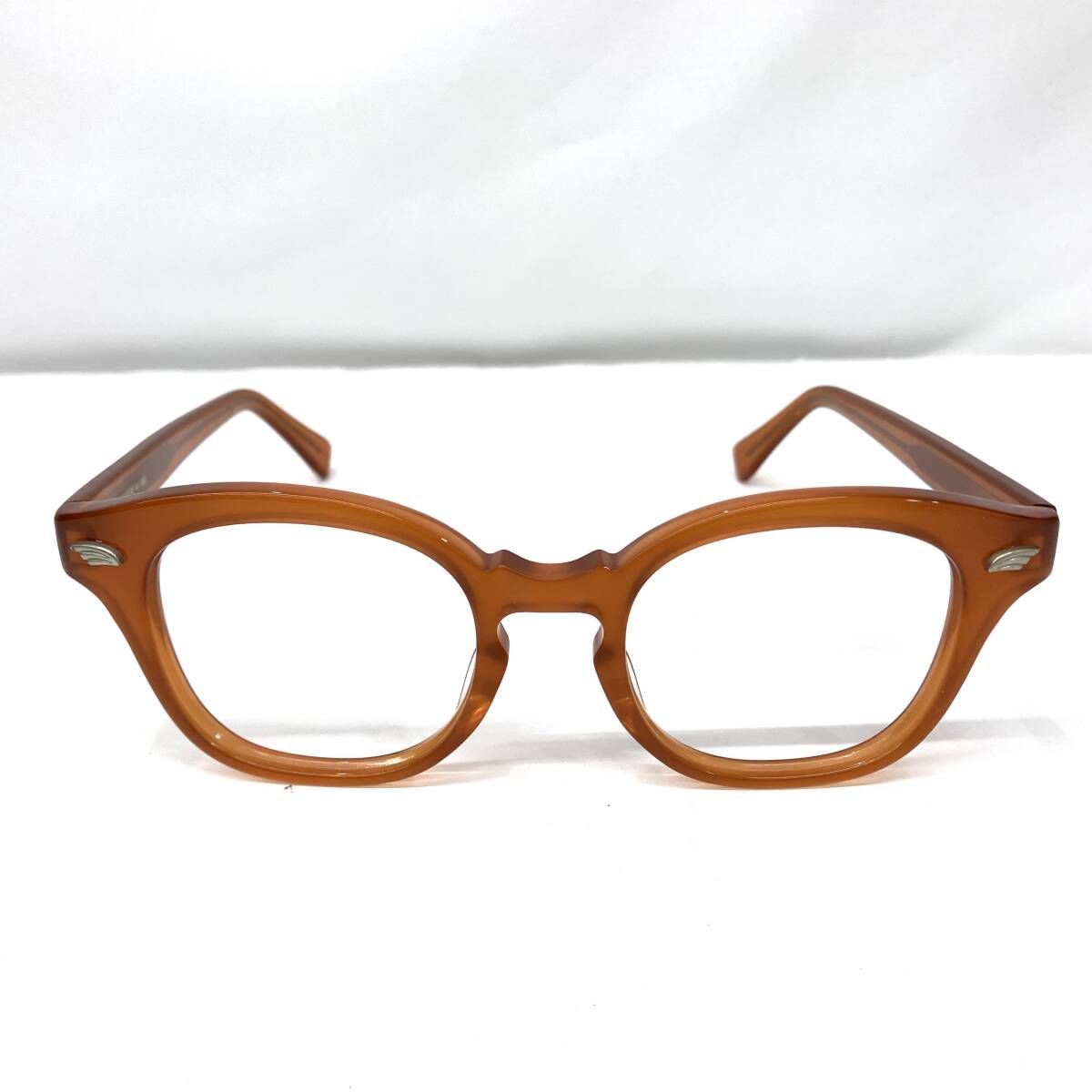 は その他アイウェア フレーム レンズ無し オレンジ