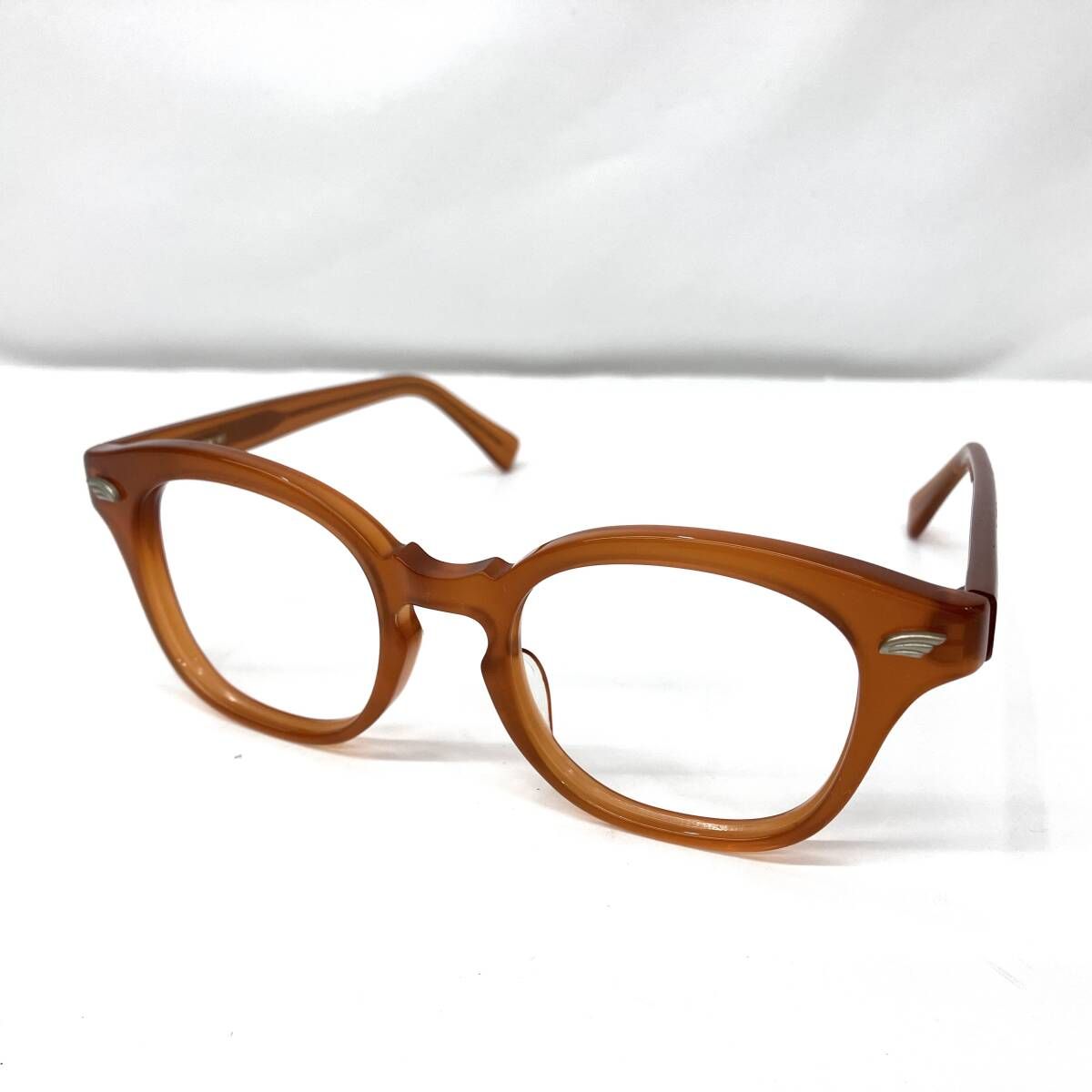 は その他アイウェア フレーム レンズ無し オレンジ