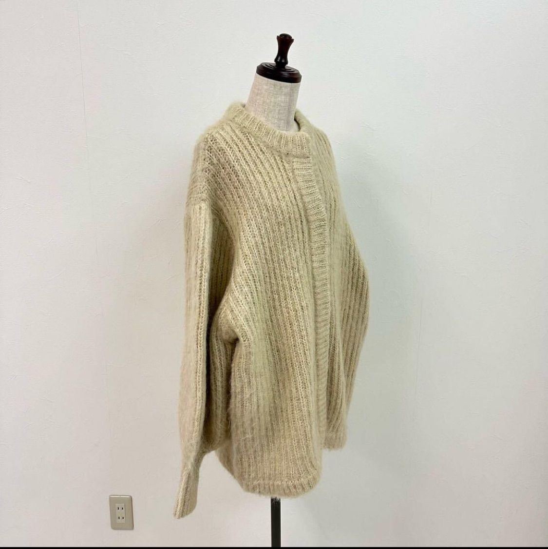 名作 CLANE クラネ COLOR MOHAIR SHAGGY モヘア シャギー カーディガン 程よいオーバーサイズ 13106-2112 サイズ 2 702